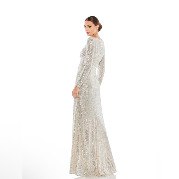 Sequin wrap evening gown - Picture 3 of 4